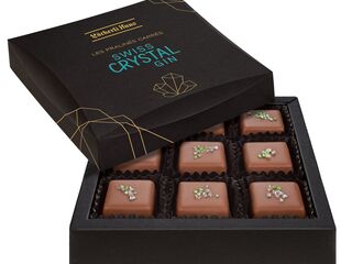 Les Pralinés Carrés au Swiss Crystal Gin