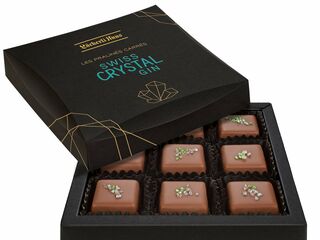 Les Pralinés Carrés au Swiss Crystal Gin