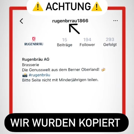 Attention aux faux profils Instagram