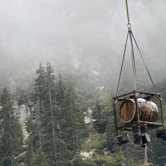 Bergung des Whiskyfasses aus dem Hinterstockensee